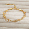 Wholesale Ladies Stainless Steel Geometric Style Gold Bead Bracelet Jewelry With Electroplating