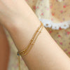 Wholesale Ladies Stainless Steel Geometric Style Gold Bead Bracelet Jewelry With Electroplating