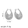 Wholesale Ladies Stainless Steel Geometric Threaded Electroplated Gold And Silver Double Color Niche Design Earrings