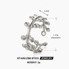 Wholesale Ladies Stainless Steel Gold Plated Geometric Leaf Opening Ring