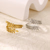 Wholesale Ladies Stainless Steel Gold Plated Geometric Multilayer Opening Cross Ring