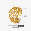 Wholesale Ladies Stainless Steel Goldplated Pattern Ring