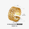 Wholesale Ladies Stainless Steel Goldplated Pattern Ring