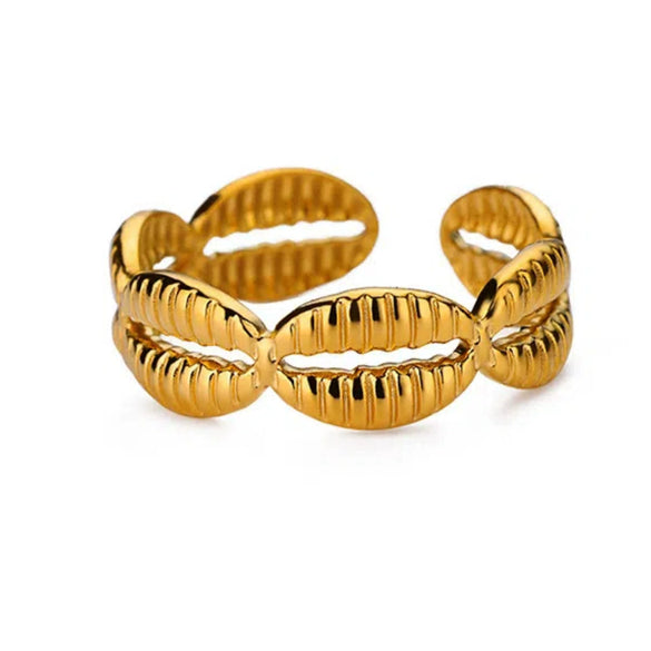 Wholesale Ladies Stainless Steel Heart Shape Electroplated Lip Ring And Conch Ring With Personality Design