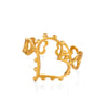 Wholesale Ladies Stainless Steel Heart Shape Electroplated Love Ring