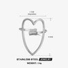 Wholesale Ladies Stainless Steel Heart Shape Open Adjustable Love Ring With Electroplating Retro And Popular Style