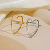 Wholesale Ladies Stainless Steel Heart Shape Open Adjustable Love Ring With Electroplating Retro And Popular Style