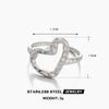 Wholesale Ladies Stainless Steel Heart Shaped Electroplated Love Ring