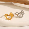 Wholesale Ladies Stainless Steel Heart Shaped Electroplated Love Ring