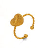 Wholesale Ladies Stainless Steel Heartshaped 18K Goldplated Ring
