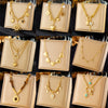 Wholesale Ladies Stainless Steel Heartshaped Pendant Necklace With Electroplating Process And Vintage Design
