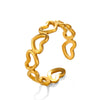 Wholesale Ladies Stainless Steel Hollow Heart Ring With Electroplating Hip Hop And Simple Style