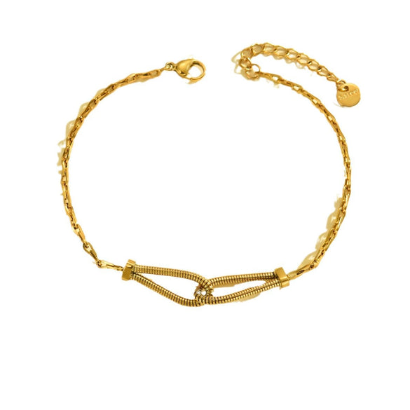Wholesale Ladies Stainless Steel 18K Electroplated Snake Bone Chain Jewelry Set With Personality Geometric Design Including Bracelet Necklace And Earrings