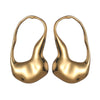 Wholesale Ladies Stainless Steel 18K Gold Electroplated Exaggerated Hollow Geometric Earrings