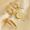 Wholesale Ladies Stainless Steel 18K Gold Plated Retro Temperament Earrings With Heart And Geometric Styling And Electroplating Treatment