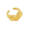 Wholesale Ladies Stainless Steel Open Ring Hand Jewelry Light Luxury Geometric Style 18K Gold Electroplated