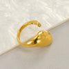 Wholesale Ladies Stainless Steel Open Ring Hand Jewelry Light Luxury Geometric Style 18K Gold Electroplated