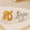 Wholesale Ladies Stainless Steel Retro Fashion Irregular Shaped Open Ring With Geometric Design And Electroplating