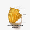 Wholesale Ladies Stainless Steel Shell Marine Elements Shell Ring With Electroplating And Natural Style