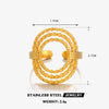 Wholesale Ladies' Stainless Steel Simple Hollow Round Geometric Ring With Electroplating