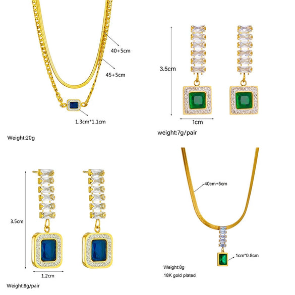 Wholesale Ladies Stainless Steel Snake Bone Chain Diamond Box Pendant Jewelry With Electroplating Treatment