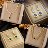 Wholesale Ladies Stainless Steel Snake Bone Chain Diamond Box Pendant Jewelry With Electroplating Treatment