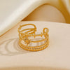 Wholesale Ladies Stainless Steel Star Ring With 18K Gold Plated Electroplating
