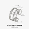 Wholesale Ladies Stainless Steel Star Ring With 18K Gold Plated Electroplating