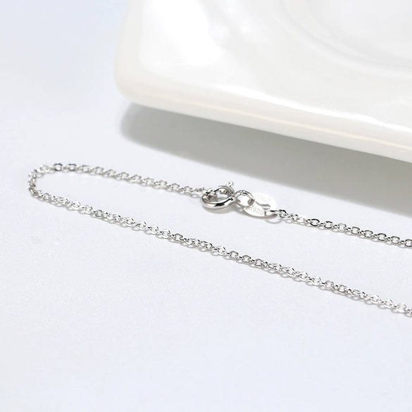 Wholesale Ladies Sterling Silver 925 Geometric Pendant Necklace With Flash O Chain And Electroplating