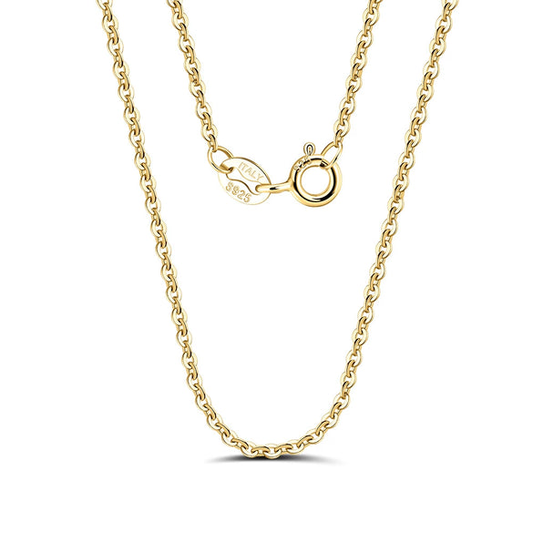 Wholesale Ladies Sterling Silver 925 Geometric Pendant Necklace With Flash O Chain And Electroplating