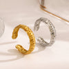 Wholesale Ladies Titanium Stainless Steel Flower Electroplated Ring Simple Hip Hop Niche Design