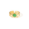Wholesale Ladies Titanium Steel Geometric Multi Layer Ring With 18K Gold Plating And Retro Style