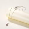 Wholesale Ladies Titanium Steel Ochain Inlaid Artificial Zircon Fourleaf Clover Light Luxury Necklace