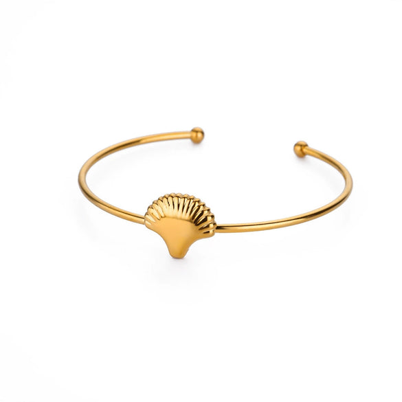 Wholesale Ladies Titanium Steel Opening Starfish Bracelet With Marine Element Texture And Electroplating Processing