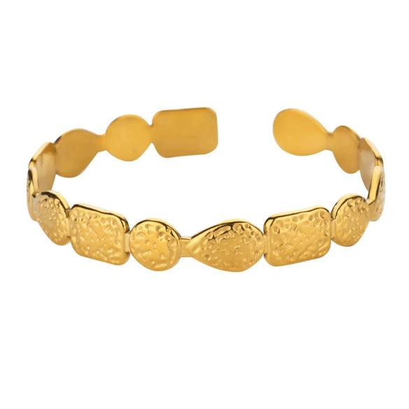 Wholesale Ladies Titanium Steel Opening Starfish Bracelet With Marine Element Texture And Electroplating Processing
