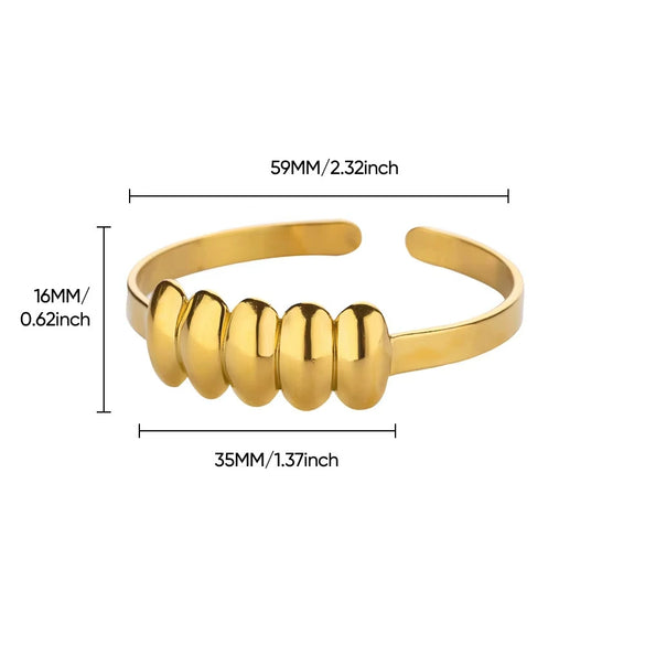 Wholesale Ladies Titanium Steel Opening Starfish Bracelet With Marine Element Texture And Electroplating Processing