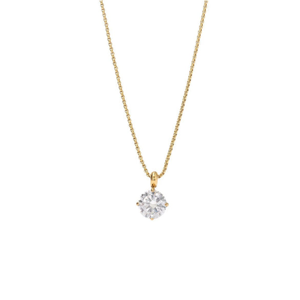 Wholesale Ladies Titanium Steel Pendant Necklace With Geometric Design And Electroplating Treatment