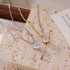 Wholesale Ladies Titanium Steel Pendant Necklace With Geometric Design And Electroplating Treatment