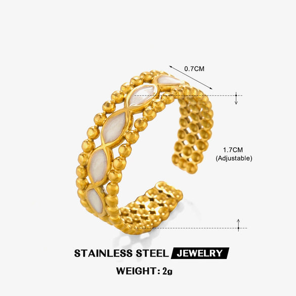 Wholesale Ladies Titanium Steel Ring With Geometric Rhombus Design And Electroplating Treatment 18K Gold Plated