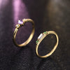 Wholesale Ladies Unisex Alloy Light Luxury Retro Fashion Simple Geometric Diamondembedded Stacked Style Ring Set