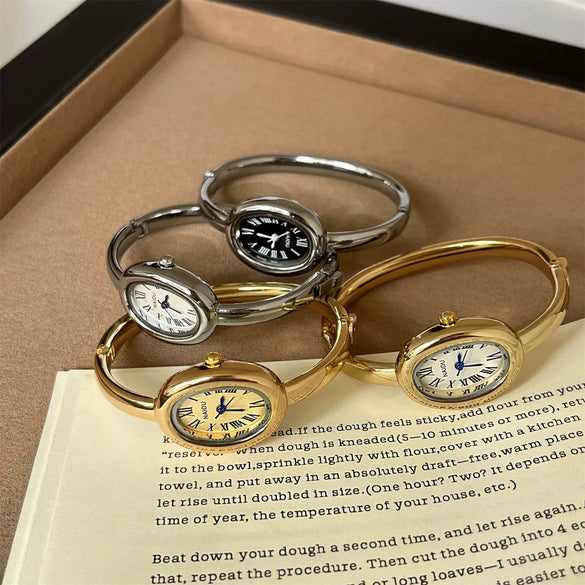 Wholesale Ladies Vintage Style Oval Stainless Steel Bathtub Bracelet Watch