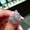 Wholesale Ladies Wedding Jewelry Copper Zircon Water Drop Pear Shaped Ring