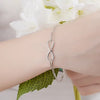 Wholesale Lady Modern Style Sweet Bow Knot Copper Plating Inlay White Gold Plated Zircon Bracelets