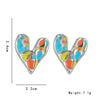 Wholesale Lady Style Sweet Love Stainless Steel Heartshaped Earrings Gold Plated For Women