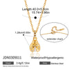 Wholesale Ladybug And Cross Pendant Necklace Electroplated 18K Gold Stainless Steel Fine Jewelry For Women