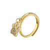 Wholesale Lady's Copper Ring Inlaid With Colored Diamond Featuring Fruit Insect Animal Zodiac Patterns And Zirconia Design