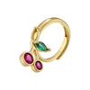 Wholesale Lady's Copper Ring Inlaid With Colored Diamond Featuring Fruit Insect Animal Zodiac Patterns And Zirconia Design