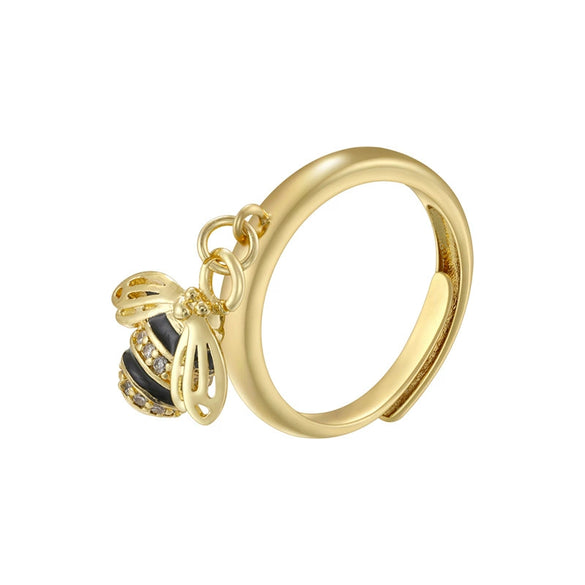 Wholesale Lady's Copper Ring Inlaid With Colored Diamond Featuring Fruit Insect Animal Zodiac Patterns And Zirconia Design