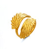 Wholesale Lady's Geometric Stainless Steel Electroplated Wing Ring