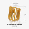 Wholesale Lady's Geometric Stainless Steel Exaggerated Thick Line Hip Hop Opening Adjustable Ring With 18K Gold Plated Electroplating